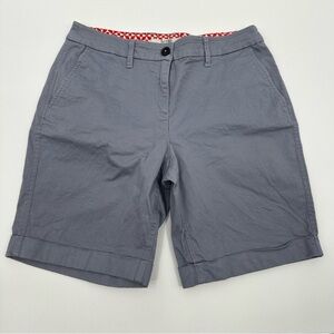 Boden Bermuda Chino Shorts Women's US6 UK10 Gray‎ Flat Front Pockets 9" Mid Rise